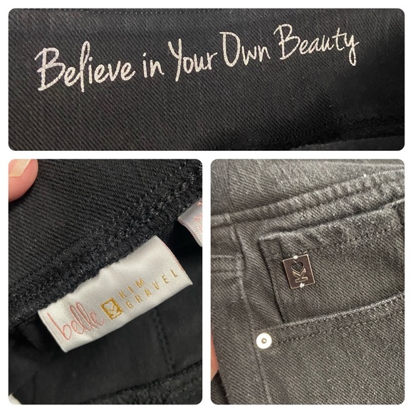 Kim Gravel Belle Flexibelle Believe In Your Own Beauty Black Jeans - Picture 9 of 16